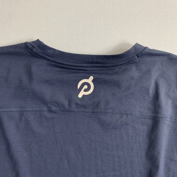 Peloton Shirt Mens Gray Long Sleeve Crew Neck Workout Cycling Adult Size Small - Picture 4 of 9